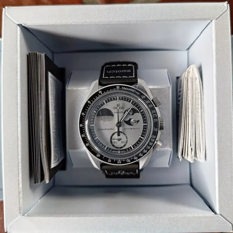 Omega x Swatch MoonSwatch Mission to Earthphase Men's Watch- S033M700